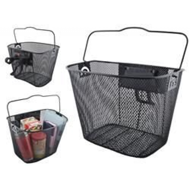 Košara za upravljač s kopčom Crna ISO 2355