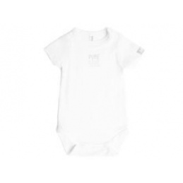 BAMBOOM Bambusovo bodi s kratkim rukavima 12-18m Bijelo