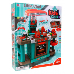 Velika kuhinja za djecu 3+ Interaktivni plamenici Svjetla Zvukovi + Lonci + Figurice hrane Velika kuhinja za djecu 3+ Interaktivni plamenici Svjetla Zvukovi + Lonci + Figurice hrane