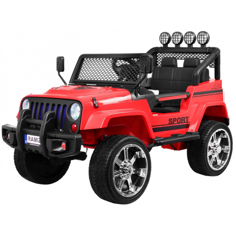 Terensko vozilo Raptor Drifter Red + Daljinski upravljač + Pogon 4x4 + Prostor za pohranu + Spori start + MP3 LED dioda