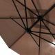 Aga Viseći vrtni suncobran 300 cm Smeđi