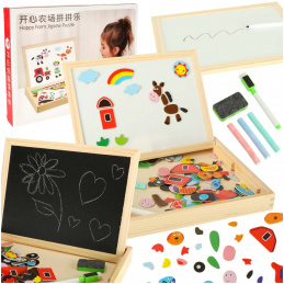 Aga Drvena multifunkcionalna magnetska ploča s puzzlama