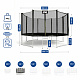 Aga SPORT PRO Trampolin 366 cm Crna + zaštitna mreža + ljestve