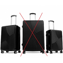 Aga Travel Set putnih kofera, vel. M + S Crna 6CZ030 - II. KLASA