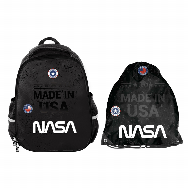 Paso Školski set dvokomorni ruksak + vrećica za leđa Nasa