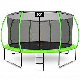 Aga SPORT EXCLUSIVE Trampolin 430 cm Svijetlo zelena + zaštitna mreža + ljestve