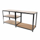 Linder Exclusiv Metalna polica 180x90x40 cm 5 polica Crna