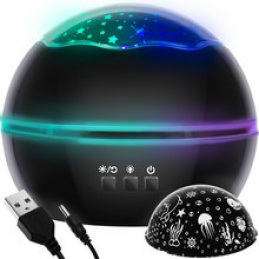 Projektor noćnog neba Deluxe crni Malatec 16857