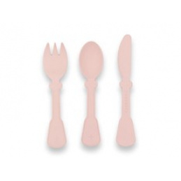 Set dječjeg pribora od bioplastike BAMBOOM Ružičasti