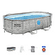 Power Steel Swim Vista bazen s prozorom 427x250x100 14x8FT BESTWAY 7in1