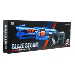 Dječja ručna puška 8+ Blaze Storm Mechanism s klizačem + 20 dugih pjenastih metaka