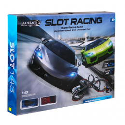 10-metarska trkaća staza za djecu 6+ Piloti + 2 automobila 1:43 + Svjetla + 2 360 petlje