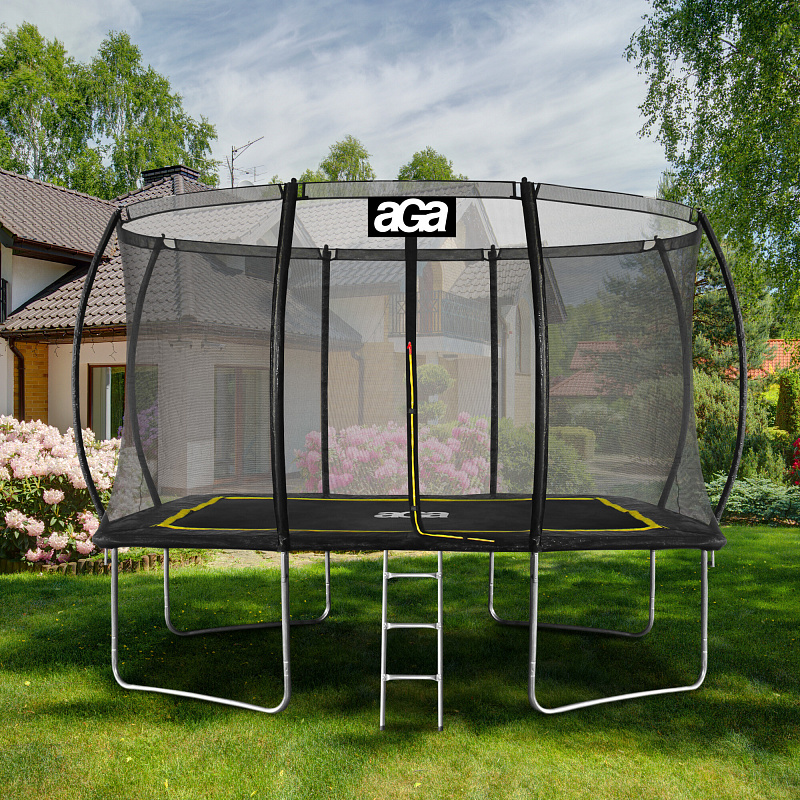 Aga pravokutni trampolin 244x335 cm crna/žuta - II. KLASA