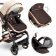 Kiduku Kombinirana kolica 3u1 Bež/Smeđa