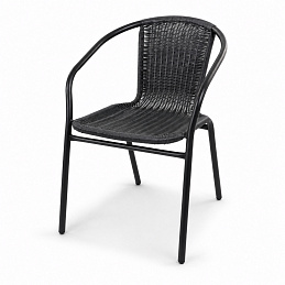 Linder Exclusiv Vrtna stolica RATAN Tamno siva/Crna