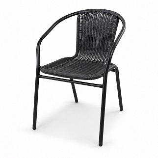 Linder Exclusiv Vrtna stolica RATAN Tamno siva/Crna