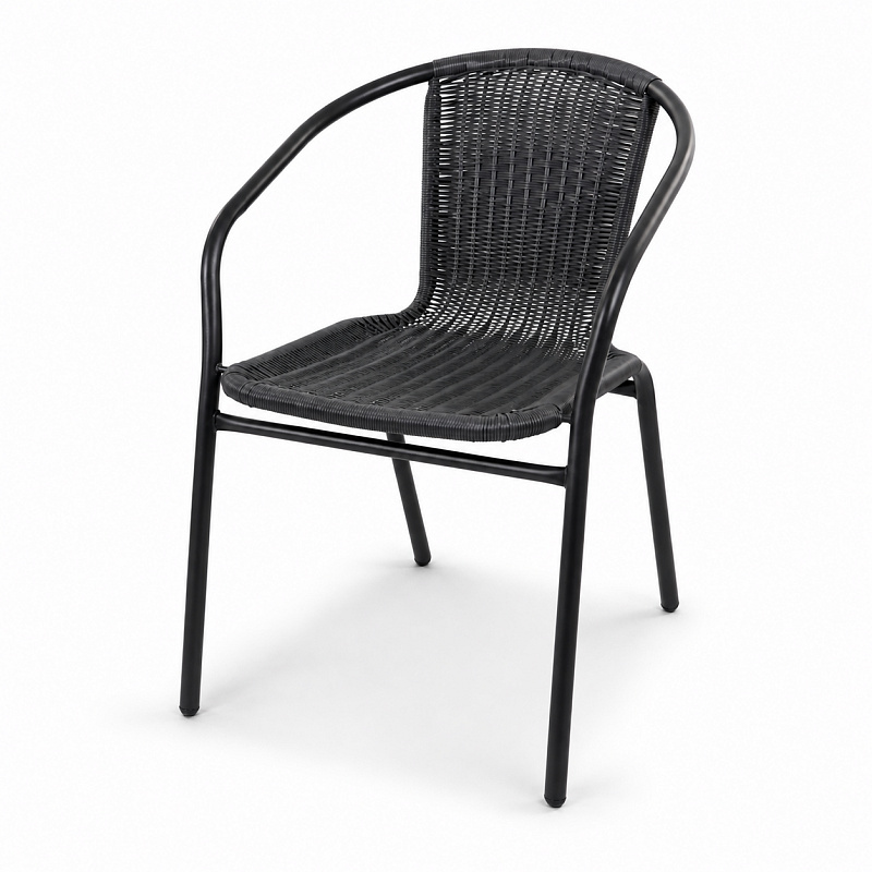 Linder Exclusiv Vrtna stolica RATAN Tamno siva/Crna