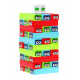 Mini arkadna igra Jenga za djecu 3+ Slaganje tornjeva + 30 šarenih blokova + kocke