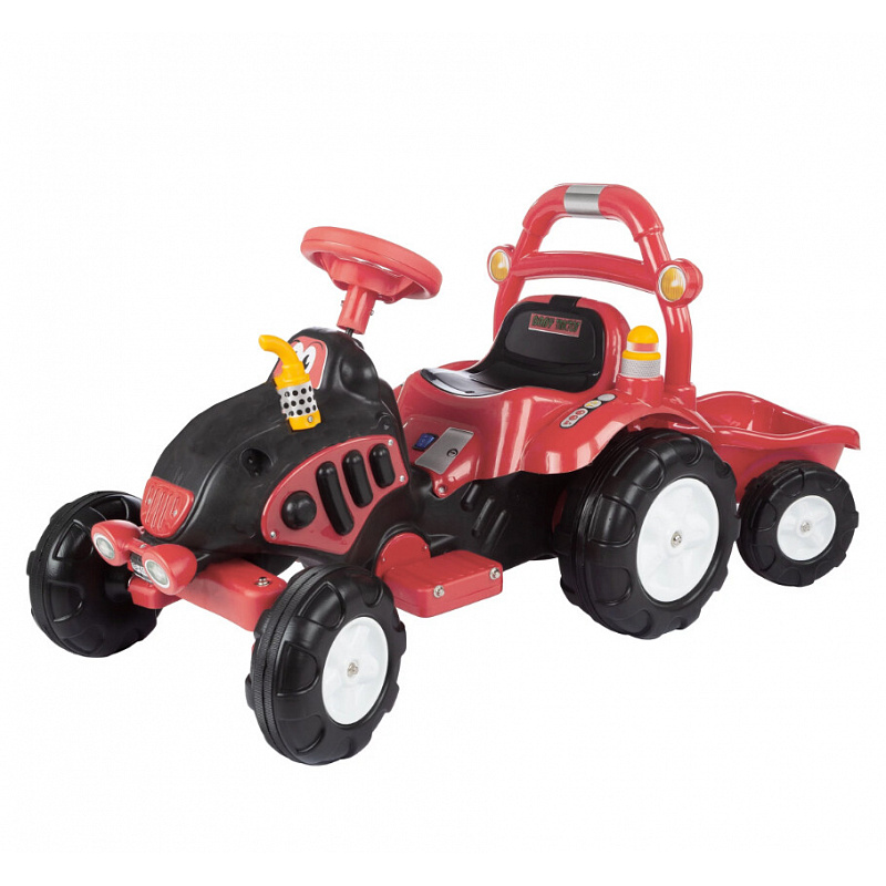 Aga4Kids Električni traktor s prikolicom Crveni - DZ245 - II. KVALITETA