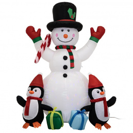 SVJETLEĆI VELIKI napuhujući SNJEGOVIĆ LED 180 cm