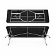 Aga Vrtni sklopivi stol 240x74x74 cm Crni