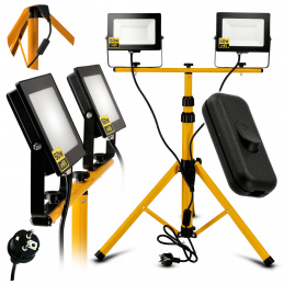 Set 2x LED reflektor 50W neutralna bijela + 160cm stativ + prekidač