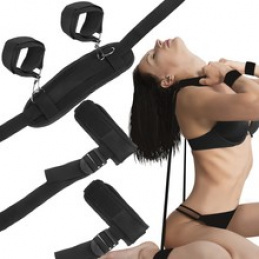 Lisice za ruke i noge BDSM crne ISO 14194