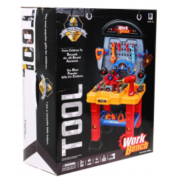 Dječja motorizirana radionica 3+ zvukovi Svjetla + alati + pribor + stol za majstore