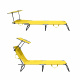 Aga 2x Vrtni ležaljka s nadstrešnicom Žuta