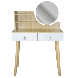 Kozmetički stolić sa zrcalom - SCANDI svijetli bukva