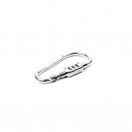 Aga Karabina s kodnom bravom 9x4,8 cm Srebrna Aga Karabina s kodnom bravom 9x4,8 cm Srebrna