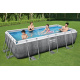Power Steel 404x201x100 Imitacija ratana 13x6FT BESTWAY 6in1 Rack Pool + pumpa + ljestve