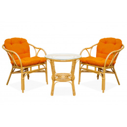 Aga Ratan garnitura SITA Svijetlosmeđa/Narančasta