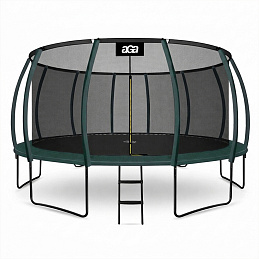 Aga SPORT EXCLUSIVE Trampolin 500 cm Tamno zelena + zaštitna mreža + ljestve