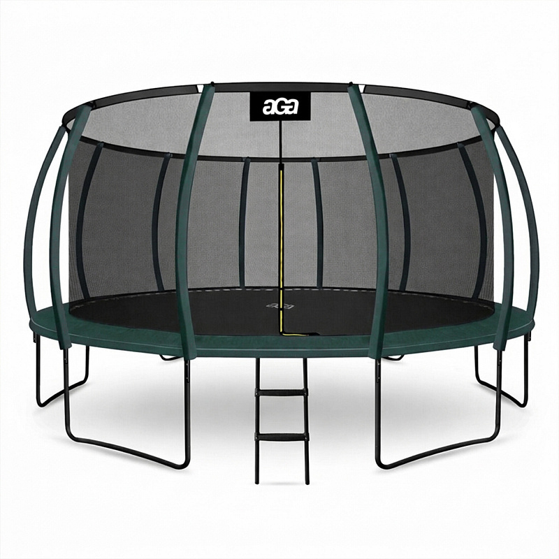 Aga SPORT EXCLUSIVE Trampolin 500 cm Tamno zelena + zaštitna mreža + ljestve