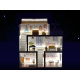 Drvena vila za lutke u Boho stilu s LED svjetlima ZA4131