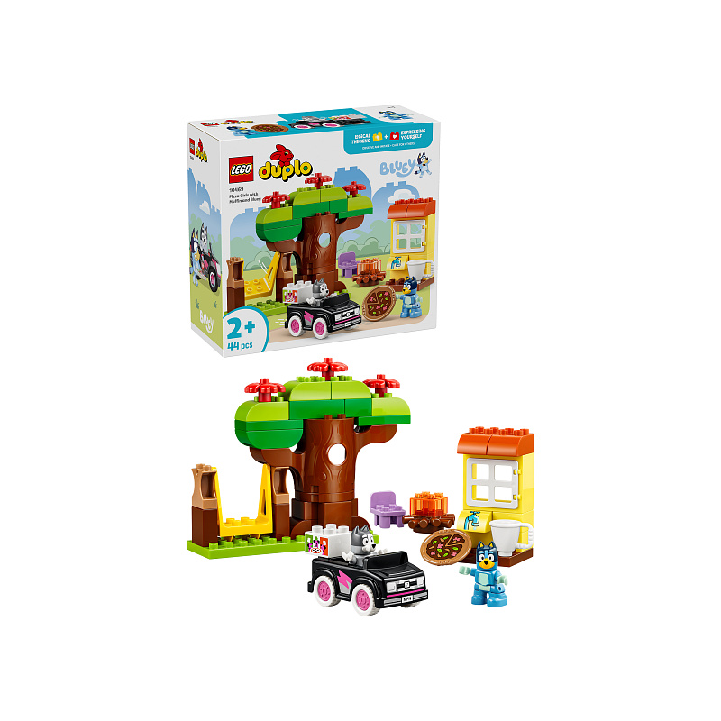 LEGO® DUPLO® Bluey 10469 „Djevojčice i pizza” s Muffin i Bluey
