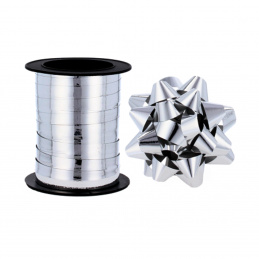 Aga Traka 0,5 cm x 20 m + 6x ukrasna zvijezda Srebrna