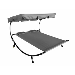 Aga Vrtni ležaljka za dvije osobe s krovićem Siva 2DAZ632 - II. Kvaliteta