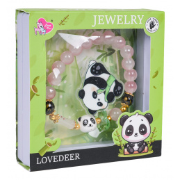 Set nakita Ružičasta Panda Narukvica