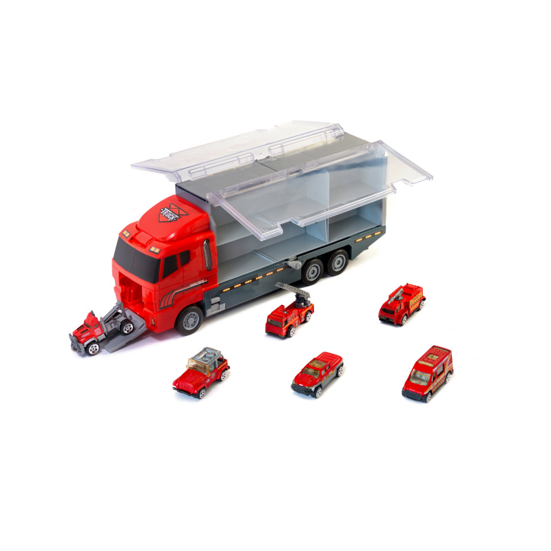 Aga Transportno vozilo TIR + metalni vatrogasni automobili