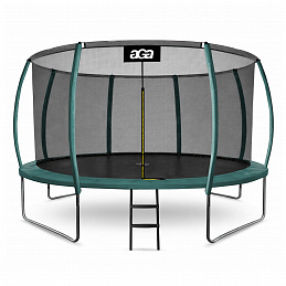 Aga SPORT EXCLUSIVE Trampolin 366 cm Crna + zaštitna mreža + ljestve