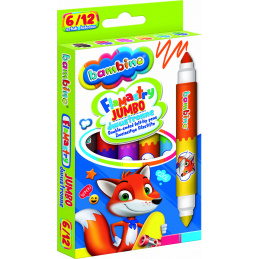 Bambino Obostrani flomasteri Jumbo 6 kom/12 boja