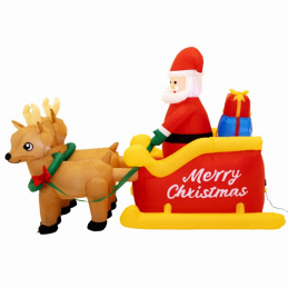 Napuhač Djeda Božićnjaka na saonicama dekoracija