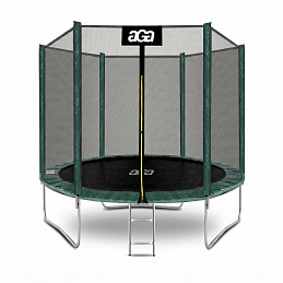 Aga SPORT TOP Trampolin 250 cm Tamno zelena + zaštitna mreža + ljestve