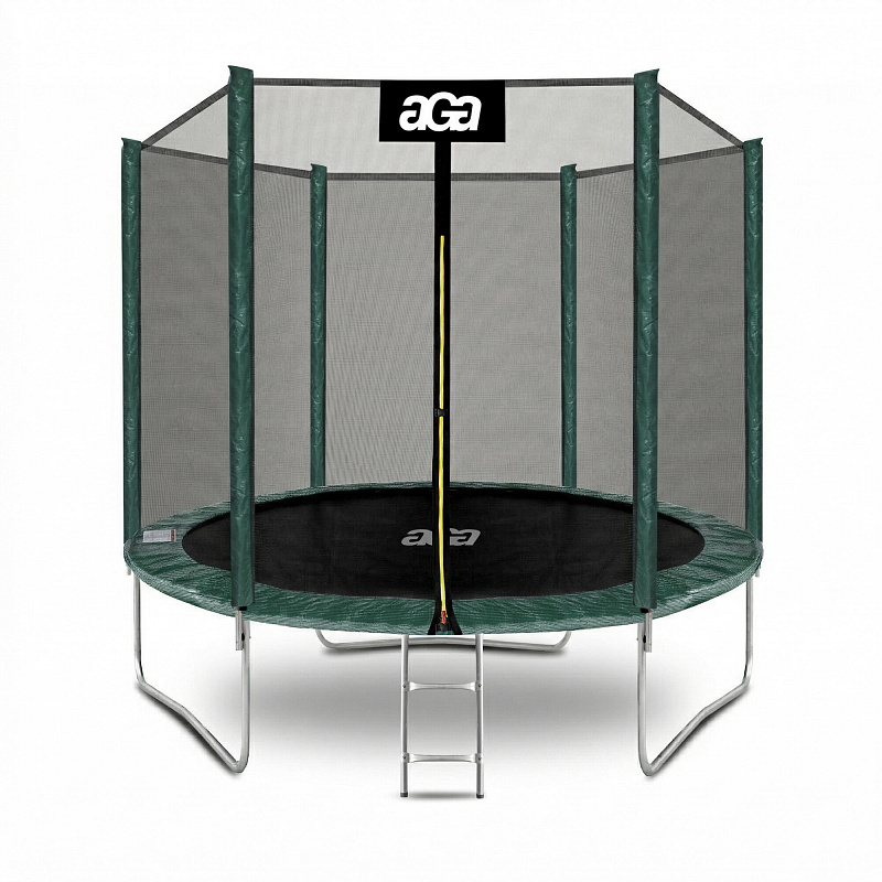 Aga SPORT TOP Trampolin 250 cm Tamno zelena + zaštitna mreža + ljestve