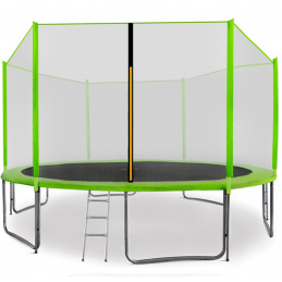 Aga SPORT PRO Trampolin 400 cm Light Green + zaštitna mreža + ljestve + džep za obuću