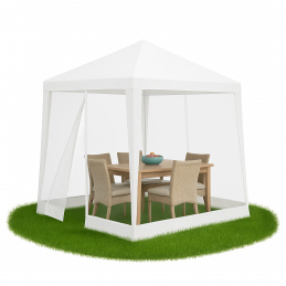 Aga Vrtni paviljon s mrežom protiv komaraca 2,4x3 m Bijeli