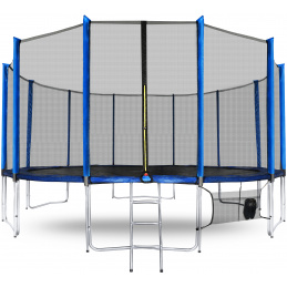 Aga SPORT PRO Trampolin 460 cm Plava + zaštitna mreža + ljestve + džep za obuću