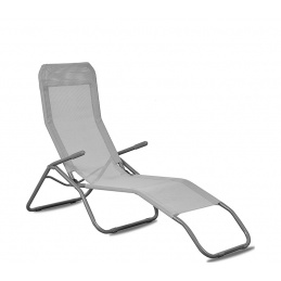 Aga Vrtni ležaljka SIESTA Svijetlosiva